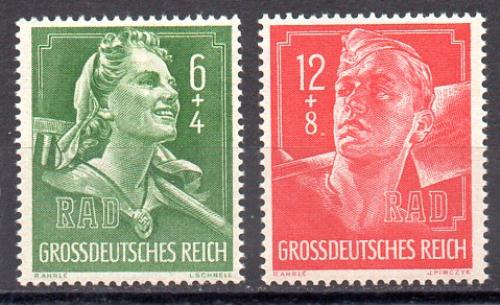 Alemania Imperio N&ordm; Yvert 819/820<br />
&nbsp;N&ordm; Michel 894/95 (**)